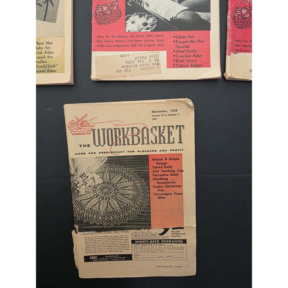 VTG Lot Of 14 The Workbasket Home And Needlecraft Mini Books 1950's Cottagecore - Picture 6 of 6